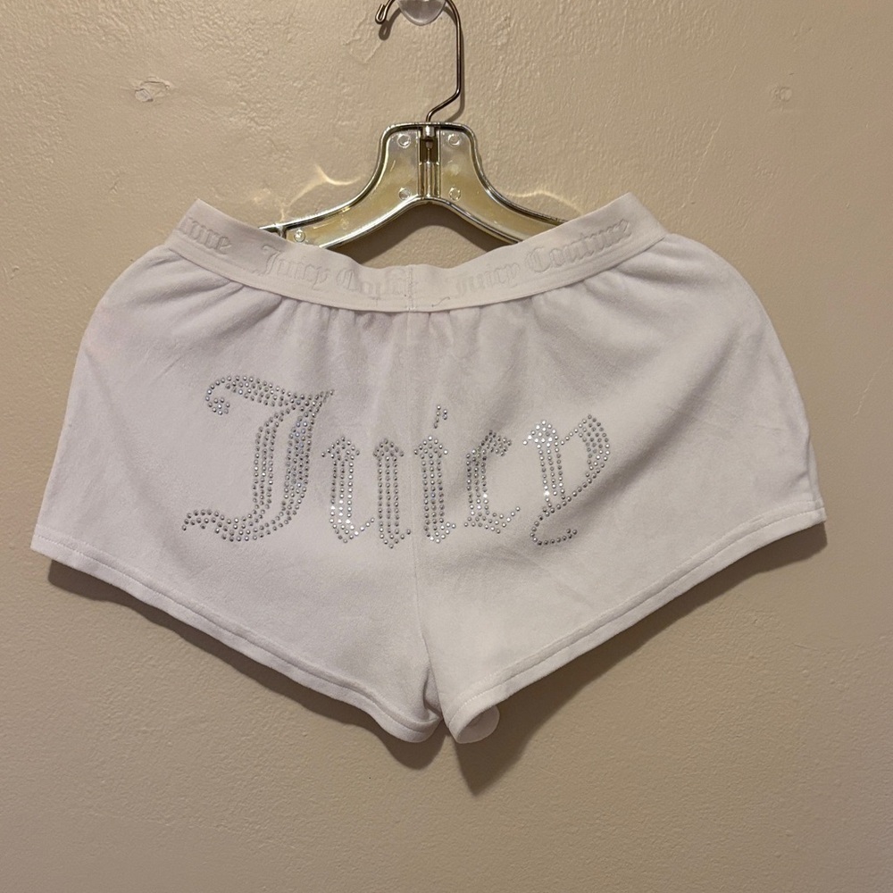 Juicy Couture White Shorts with Silver Accents